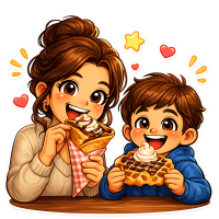 Emoji crepe et gauffe